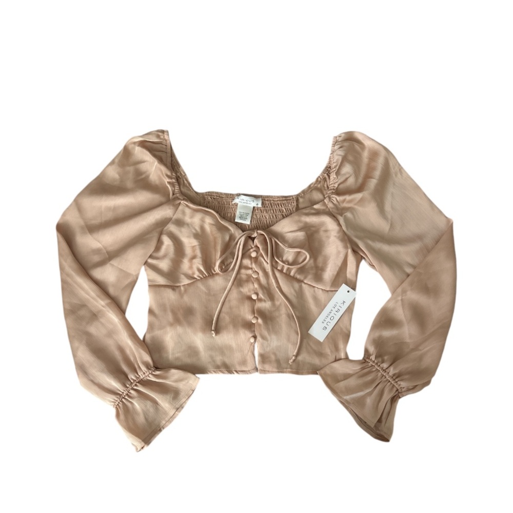 Kirious • Cropped Long Sleeve Blouse NWT